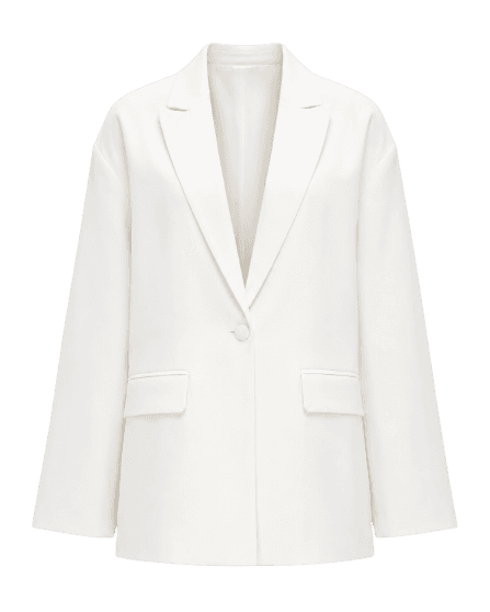 blazer oversized feminino de viscose babi louise off white