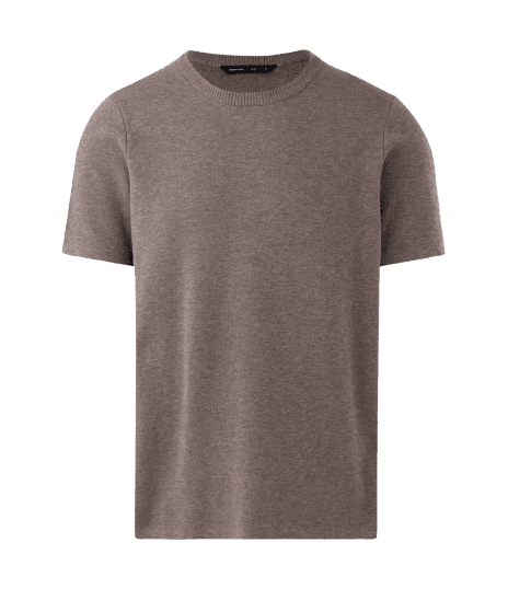 Camiseta Melange com Efeito em Tricô