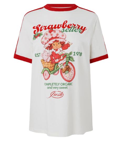 Camiseta com Estampa Moranguinho em Algodão