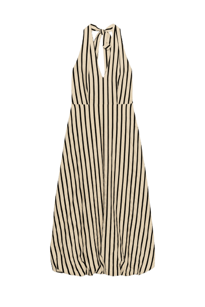 Vestido Midi Globo Listrado
