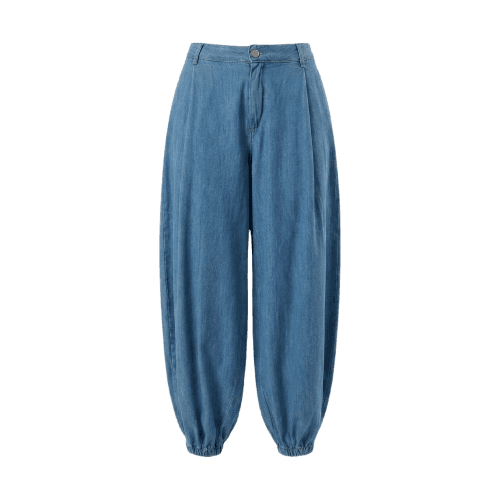 calça aladim feminina jeans com pregas azul