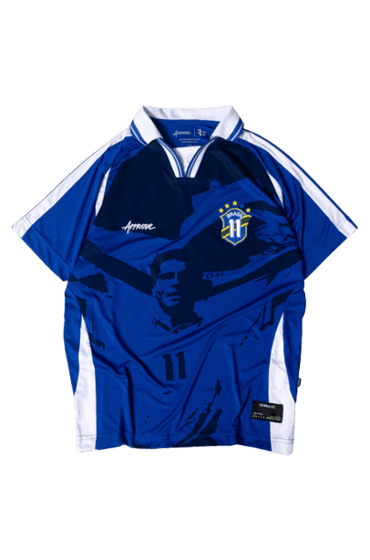 Camiseta Polo Approve X Romário Brasil Azul