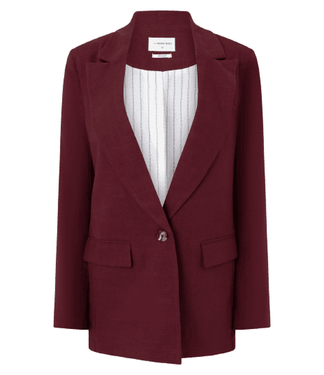 Blazer em Viscolinho com Lapelas e Botão Único