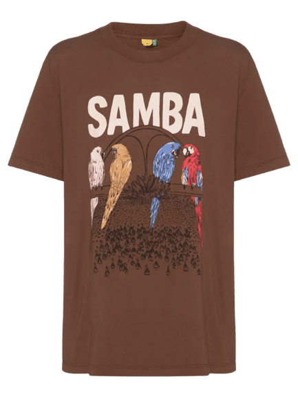 Camiseta Feminina Média Na Avenida Marrom Farm