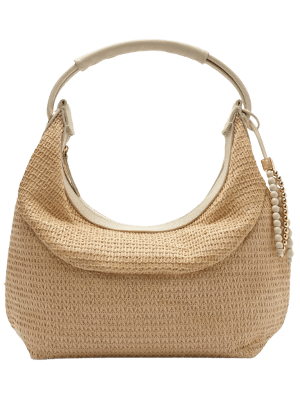 Bolsa Feminina Tiracolo Couro Média Dobrável Bege Arezzo + Isla