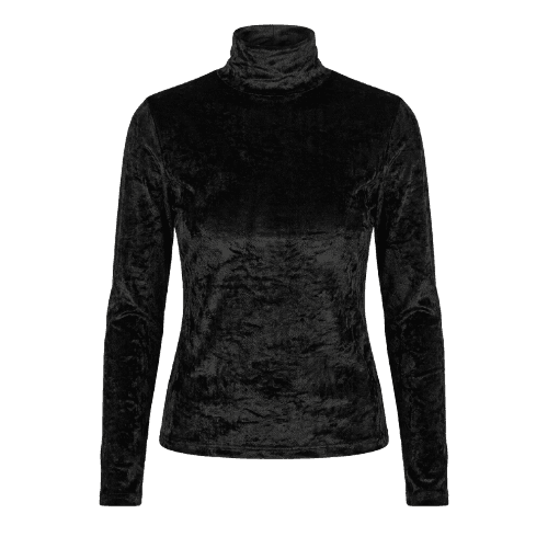 BLUSA GOLA ALTA MG COMPRIDA-PRETO