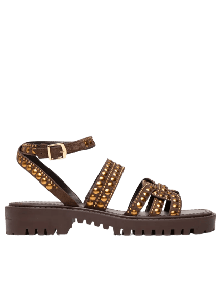 Sandália Feminina Salermo Marrom Luiza Barcelos