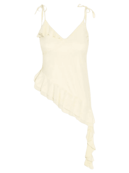 Blusa Feminina Com Babados Amarelo Market 33 MV6ER39149_AMARELO