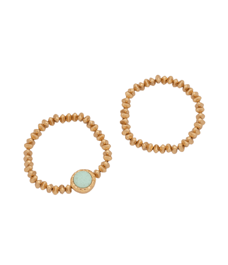 Pulseira com Elástico e Aplicação de Pedra Dourado