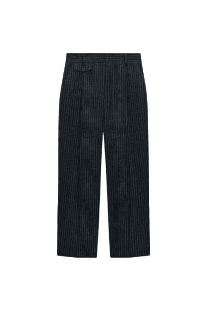 CALÇA RETA COM PREGAS