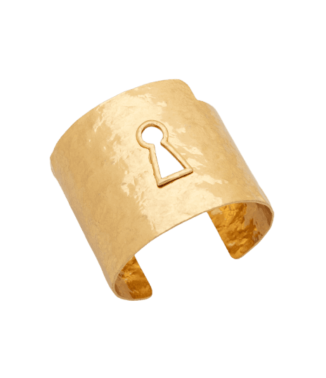 Bracelete em Metal com Detalhe Fechadura de Porta