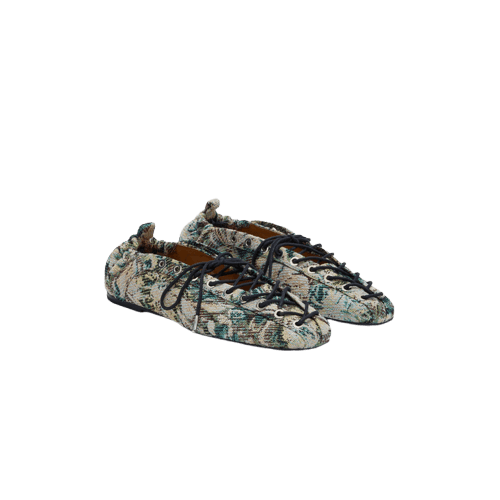 Sapatilha Eyelets Lace Up Ganni