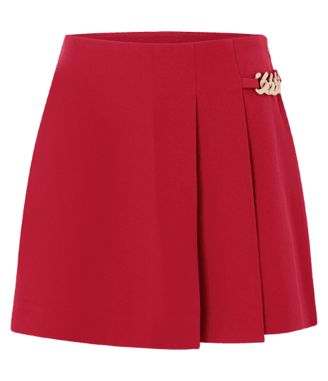 Short Saia Alfaiatado com Corrente Metálica