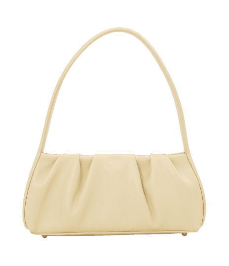 Bolsa Baguete em PU com Detalhe Franzido