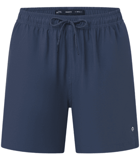 Bermuda com Detalhe de Etiqueta Emborrachada Azul