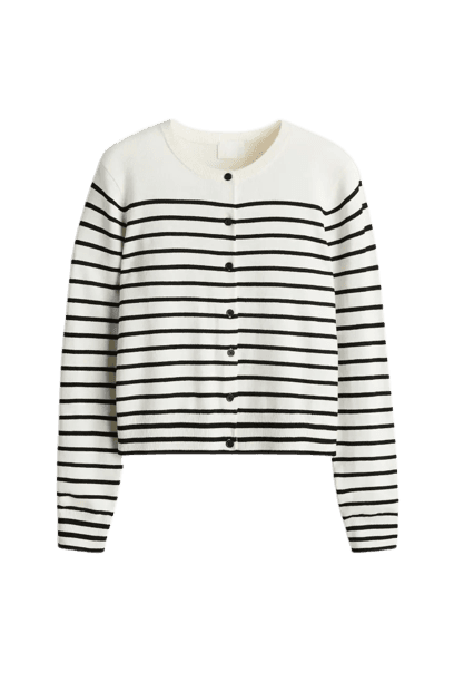 Cardigan em malha tricô leve