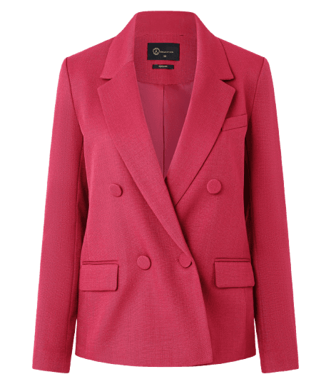 Blazer Transpassado com Botões Forrados