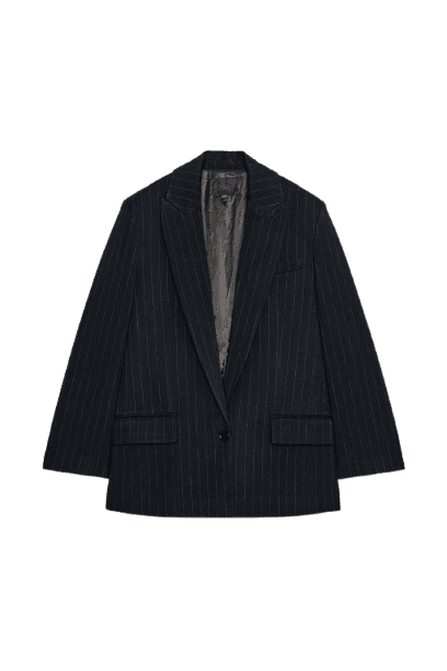 BLAZER RISCA DE GIZ COM BOLSOS