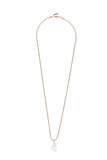 Colar Longo Com Quartzo Cristal