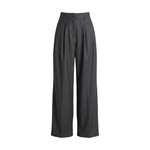 Calça Wide Leg Alfaiatada com Pregas Frontais