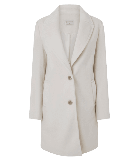 Casaco Alongado com Bolsos Laterais e Fenda Traseira