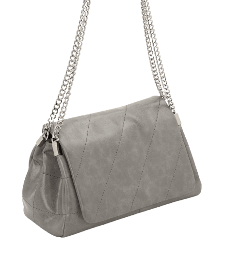 Bolsa Shoulder Média em PU com Alças de Corrente