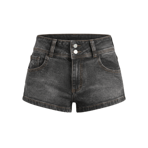 short jeans cintura baixa vintage