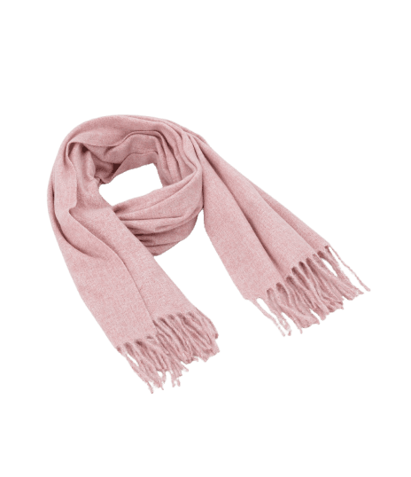Cachecol Comfy em Flanela com Franjas Rosa