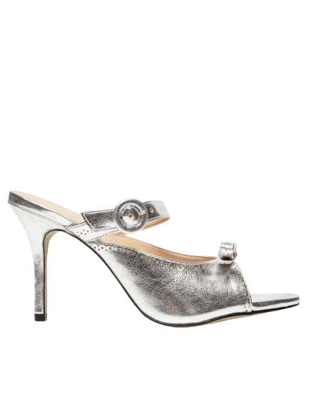 Sandália Feminina Metalcolor Prateado Luiza Barcelos