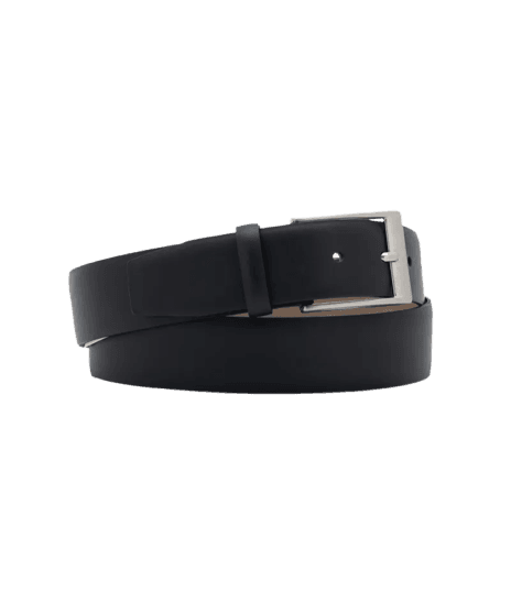Cinto em Couro com Ajuste por Fivela Preto