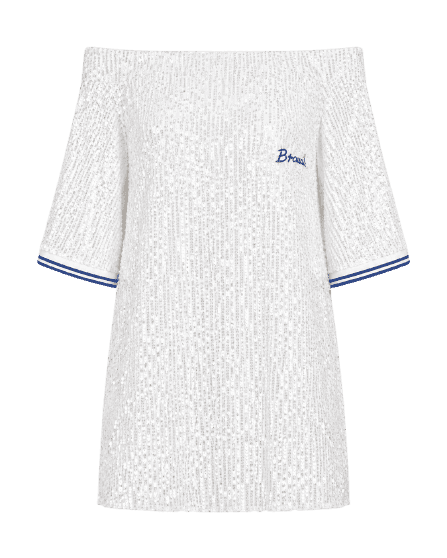 Mini Veste Paetês | Branco