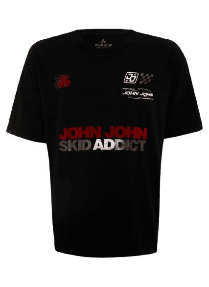 Camiseta Box Skid Addict Black John John Masculina