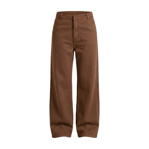 calça jeans ajustável wide mocha