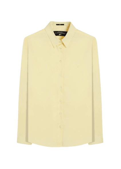 Camisa Tricoline Ly Classic Xangai Fusioned Amarelo Claro
