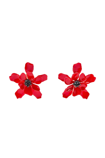 Maxi Brincos Flor Esmaltada
