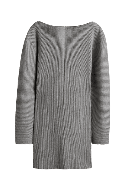 Vestido em malha canelada
