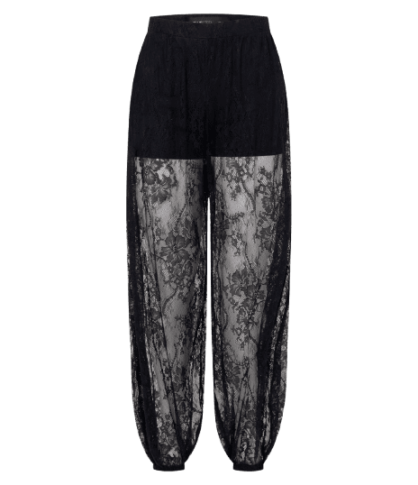 Calça Aladim em Renda com Cós Elástico