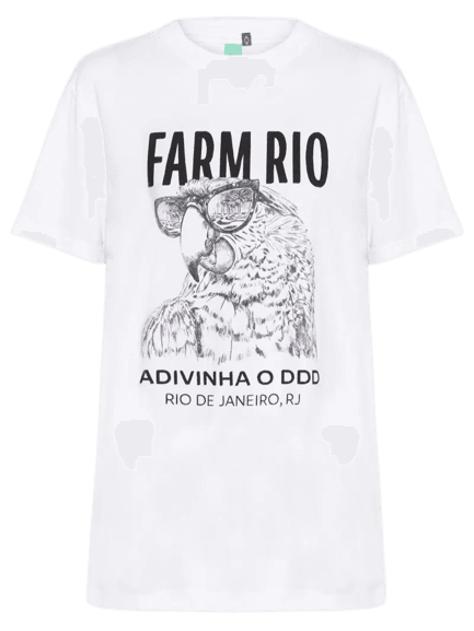 Camiseta Feminina Média Arara 021 Branco Farm