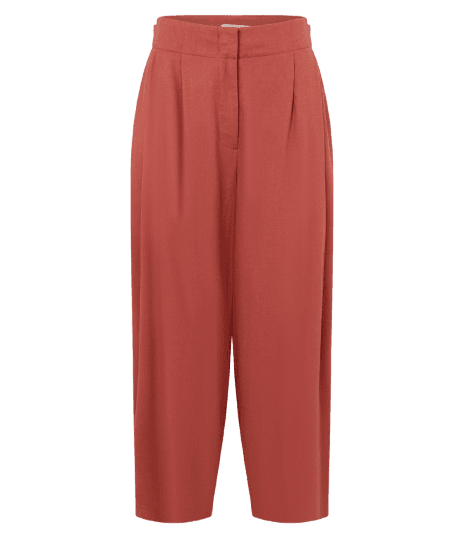 Calça Balloon em Viscolinho com Pregas