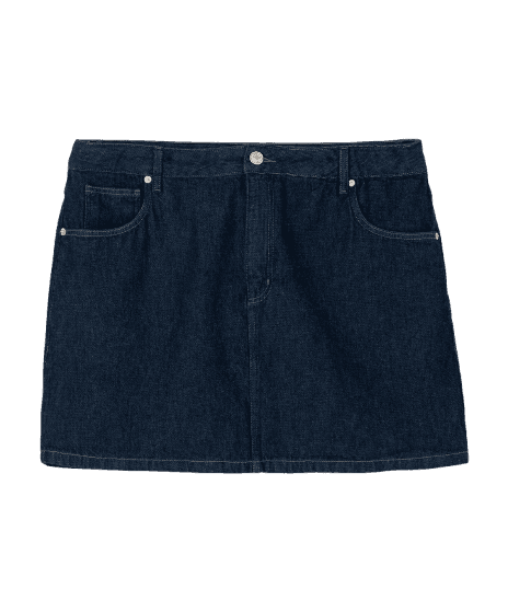 Saia Curta em Jeans Curve & Plus Size Azul