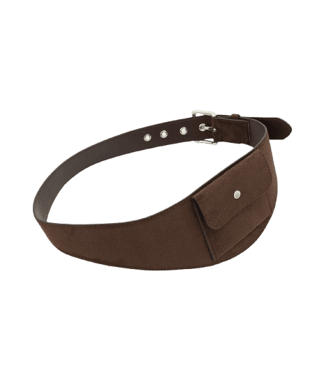 Cinto Largo em Suede com Bolso Funcional