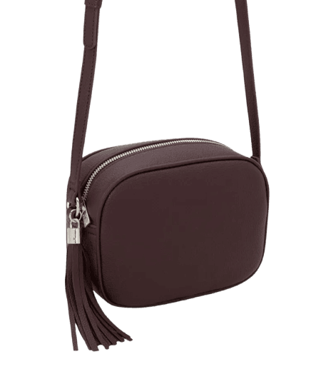 Bolsa Pequena Transversal com Detalhe de Tassel