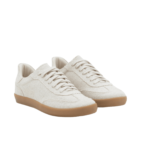 Tênis Chuteira com Textura e Acabamento Desfiado Off White