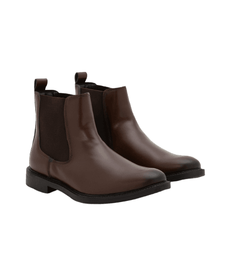 Bota em Material Sintético com Cano Médio Marrom
