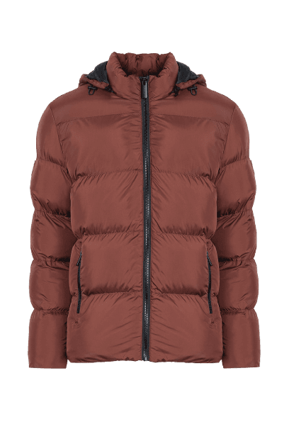 Jaqueta Rip Stop Metálico Puffer Ocre