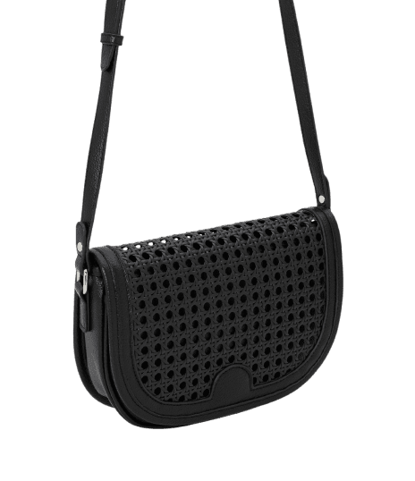Bolsa em PU com Trama Artesanal e Alça Ajustável
