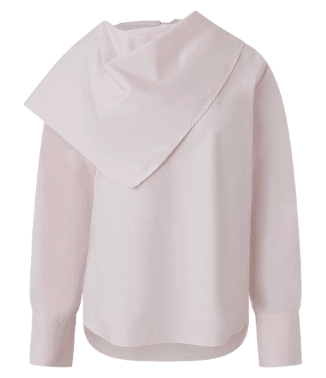 Blusa em Tricoline com Detalhe de Lenço