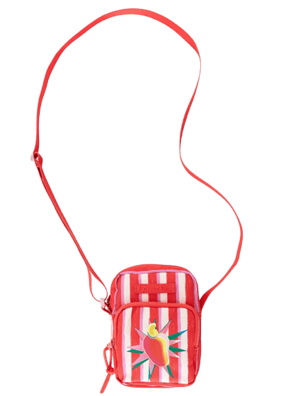 Bolsa Feminina Da Gema Listrado Silk Caju Vermelho Farm Etc