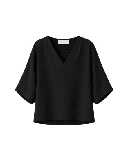 Blusa Manga Kimono Com Prega