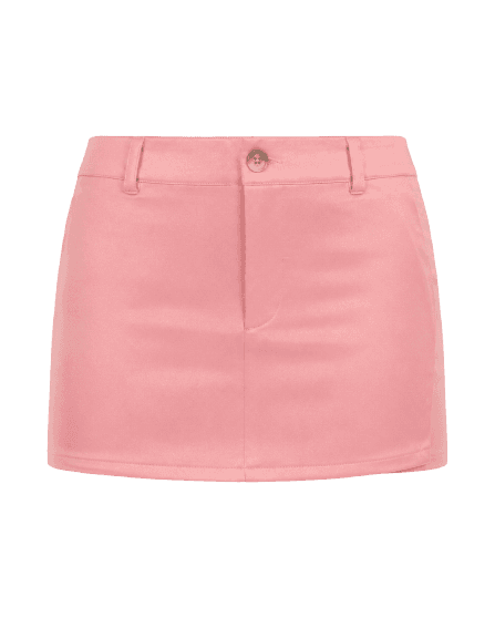 Short Saia Curto Cetim Girl Boss Planet Girls Rosa Claro